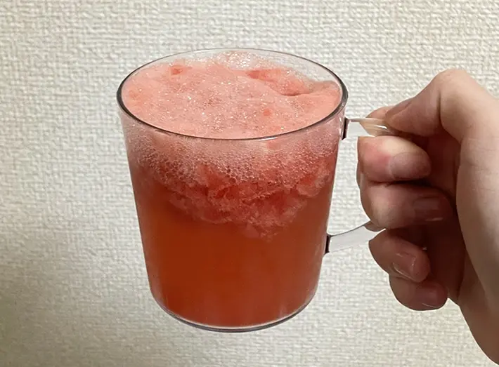 スイカジュースの写真（撮影：grapeフード編集部）