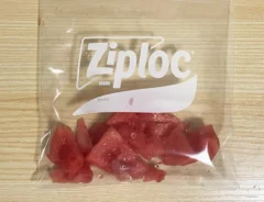 スイカをジッパー袋に入れた写真（撮影：grapeフード編集部）