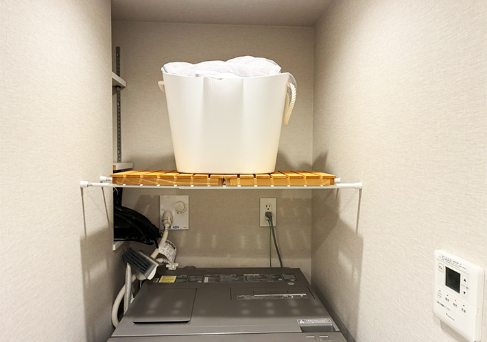 つっぱり棒とすのこの活用写真（撮影：grapeライフハック編集部）