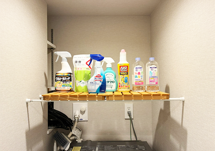 つっぱり棒とすのこの活用写真（撮影：grapeライフハック編集部）