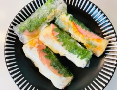ライスペーパーで作る『大葉ハムチーズ』（撮影：エニママ）