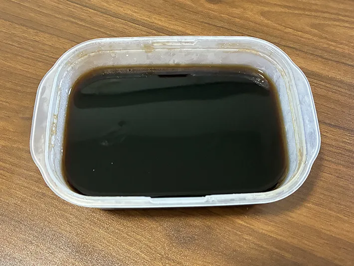 タッパーで作ったコーヒーゼリー（撮影：grapeフード編集部）