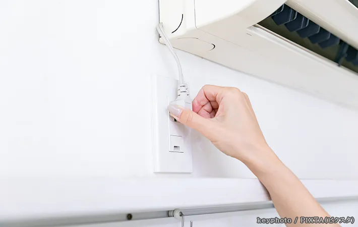 エアコンのコンセントの写真