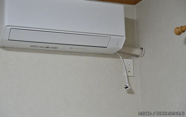 エアコンのコンセントの写真