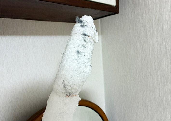つっぱり棒の活用写真（撮影：grapeライフハック編集部）