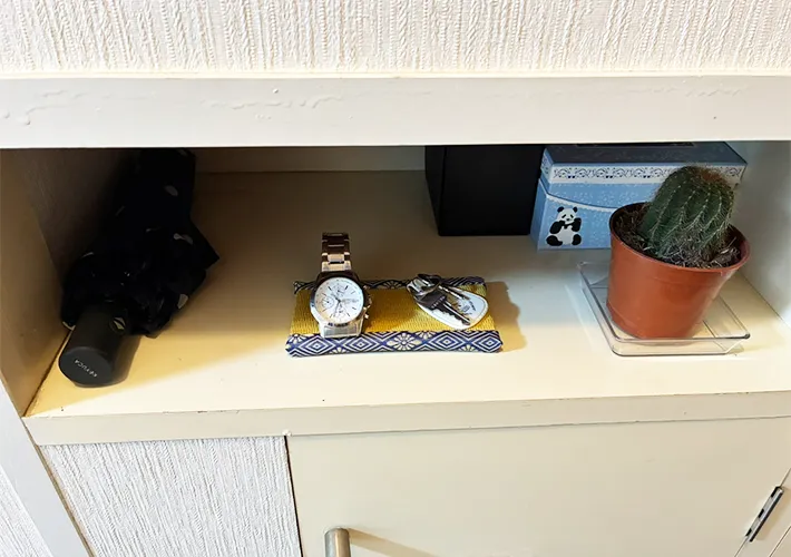 ミニ畳の活用写真（撮影：grapeライフハック編集部）