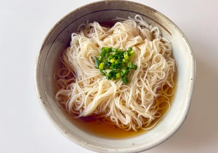 完成したそうめんの画像（撮影：エニママ）
