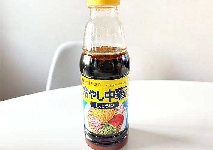 ミツカン「冷やし中華のつゆしょうゆ」の商品画像（撮影:エニママ）