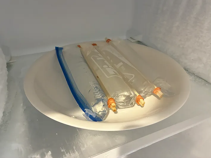 水を入れて凍らせるジッパー袋（撮影：grapeライフハック編集部）