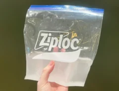 塩水を入れたジッパー袋の写真（撮影：grapeライフハック編集部）
