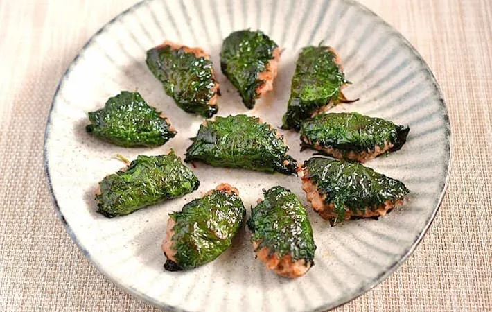 『大葉の餃子風』の完成写真（撮影：小泉明代）
