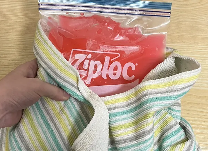 凍らせたかき氷シロップの写真（撮影：grapeフード編集部）