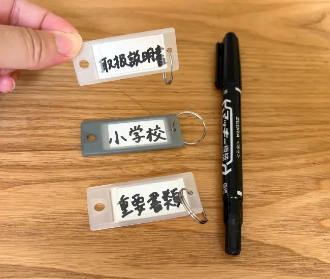 ネームタグに項目を書いた様子（撮影：grapeライフハック編集部）