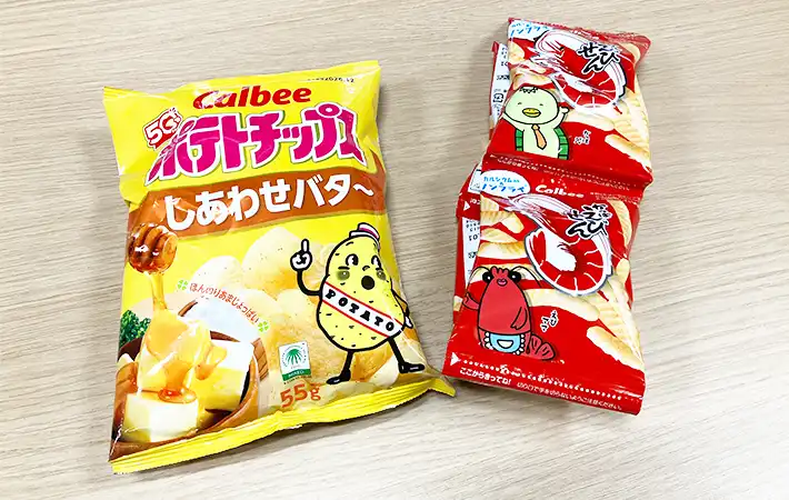 カルビーのスナック菓子の写真（撮影：grapeフード編集部）