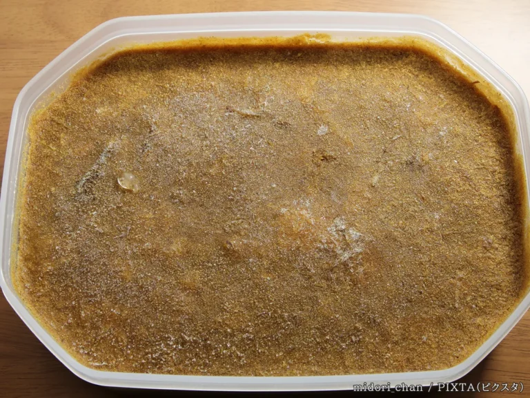 冷凍したカレーの写真