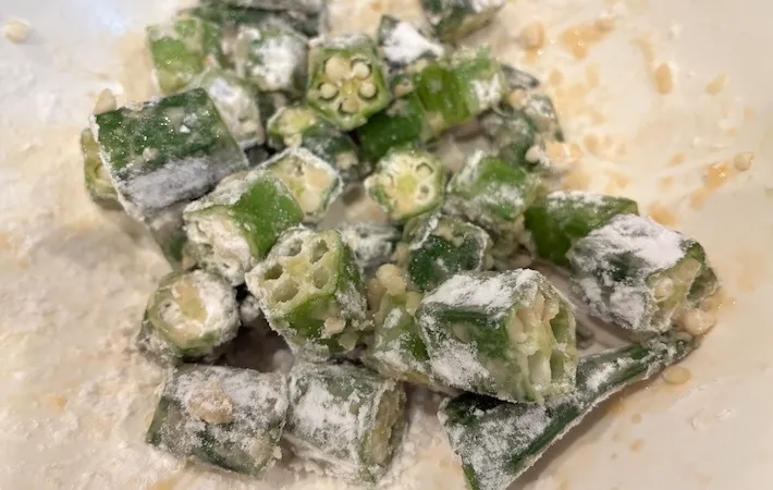 片栗粉をまぶした画像（撮影：エニママ）