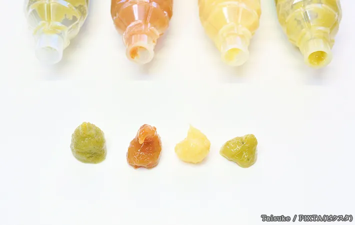 チューブの調味料の写真
