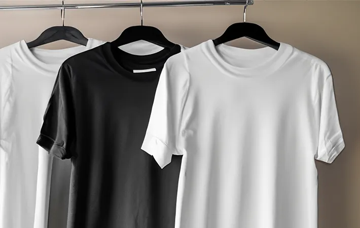 白と黒のTシャツの写真