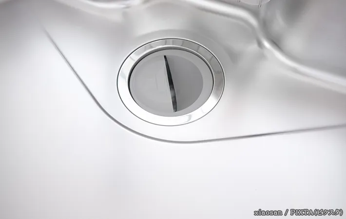 キッチンの排水溝の写真