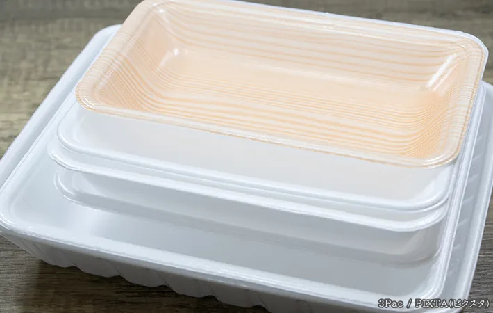 食品トレーの写真