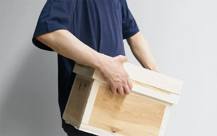 木の箱の写真