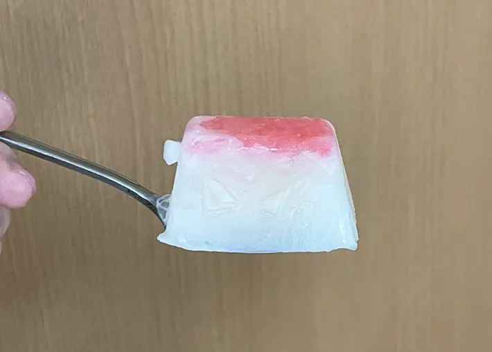2層になったアイスの写真（撮影：grapeフード編集部）