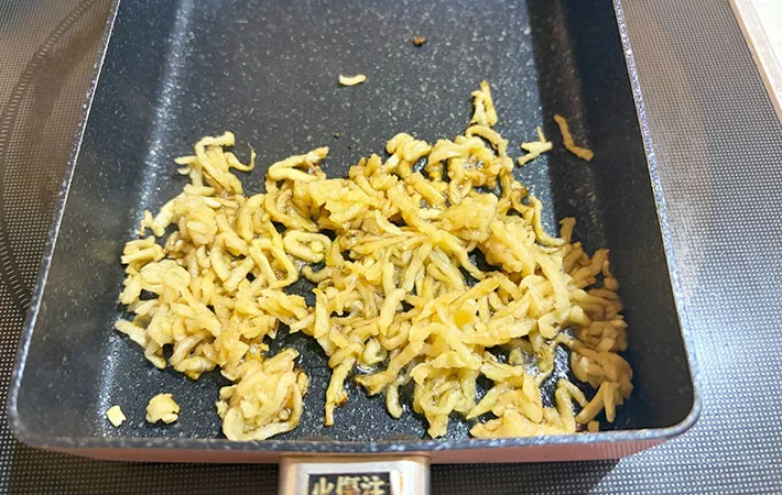 炒めた切り干し大根の画像（撮影:エニママ）