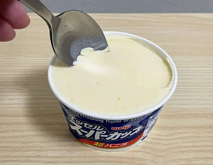 ジッパー袋に入れて冷凍していたアイスの写真（撮影：grapeフード編集部）