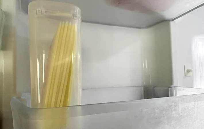 スライスチーズを冷蔵庫に収納した画像（撮影：エニママ）