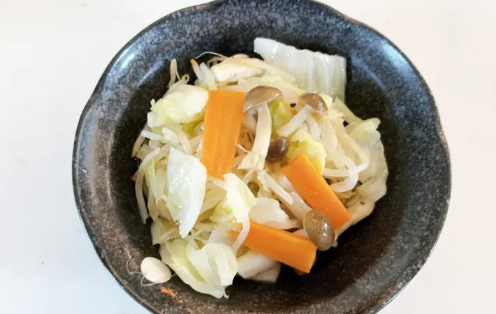 完成した野菜炒めの画像（撮影：エニママ）