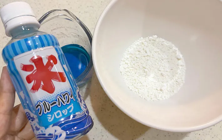 白玉粉とかき氷シロップの画像（撮影：エニママ）