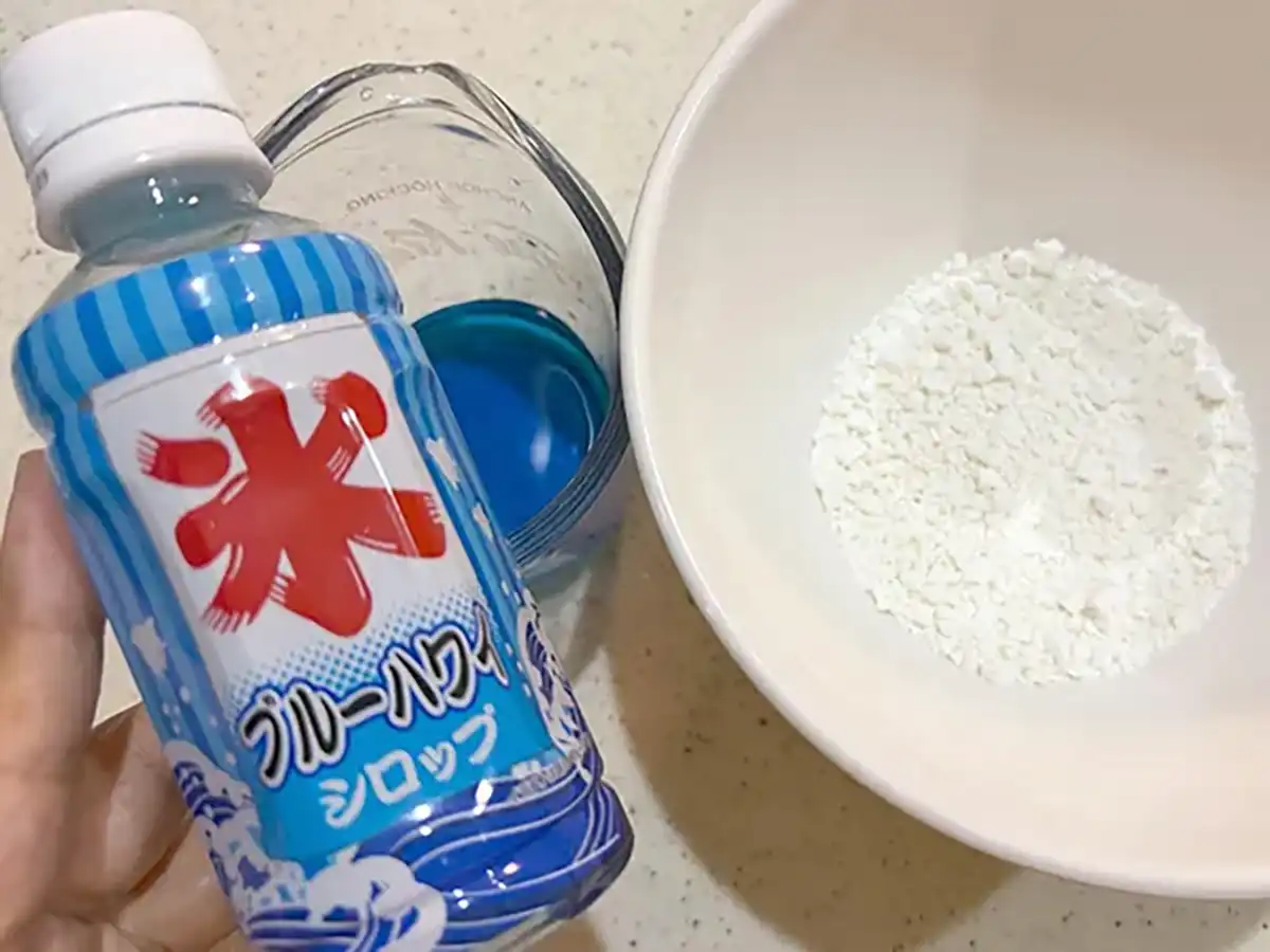 白玉粉とかき氷シロップ