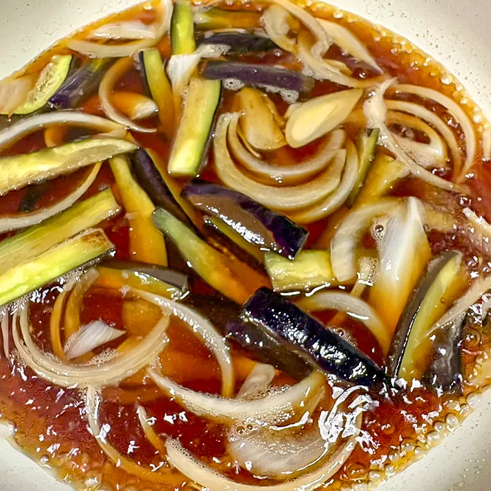 『焼きびたしそうめん』を作る写真