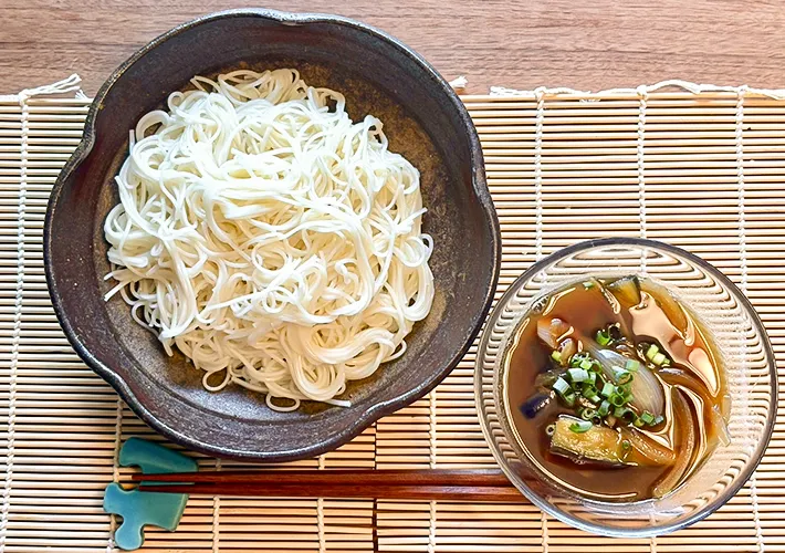 『焼きびたしそうめん』の完成写真