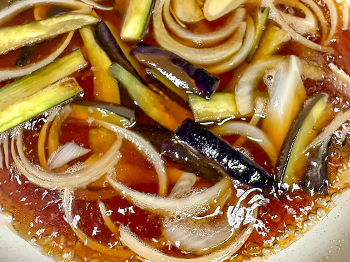 『焼きびたしそうめん』を作る写真