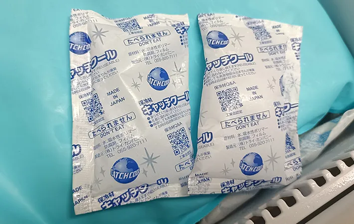 保冷剤の写真（撮影：デジタル・コンテンツ・パブリッシング）