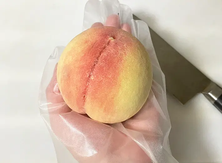桃の写真（撮影：grapeフード編集部）