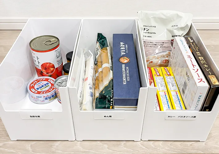 ボックスに入れた食品の写真（撮影：Classy Life）