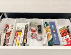 引き出し内の食品の写真（撮影：Classy Life）