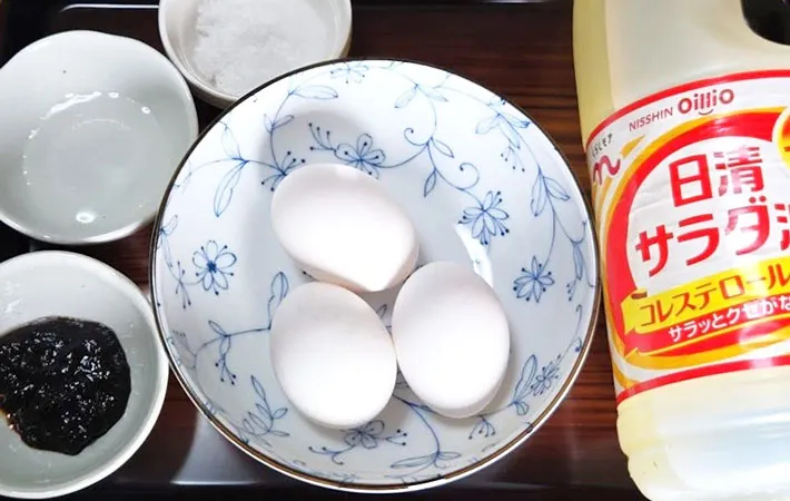 玉子焼きに使う材料の画像（撮影：キジカク）