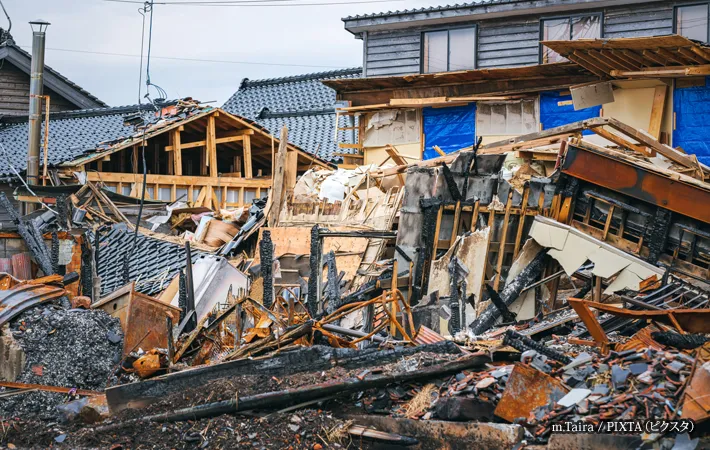 被災地の写真