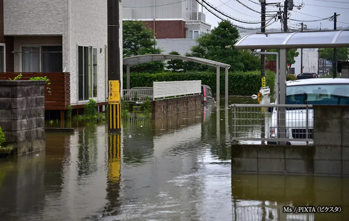 『西日本豪雨、浸水、被害、避難』の写真