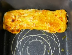 食べるラー油を入れた玉子焼きの写真（撮影：grapeフード編集部）