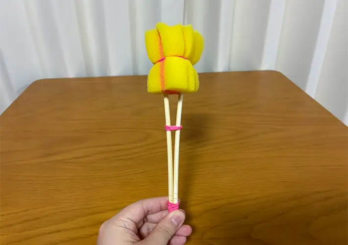 スポンジの活用写真（撮影：grapeライフハック編集部）