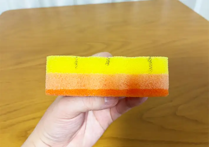 スポンジの活用写真（撮影：grapeライフハック編集部）