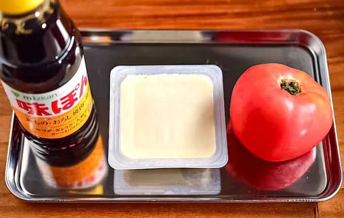 ポン酢、豆腐、トマトの写真（撮影：小泉明代）