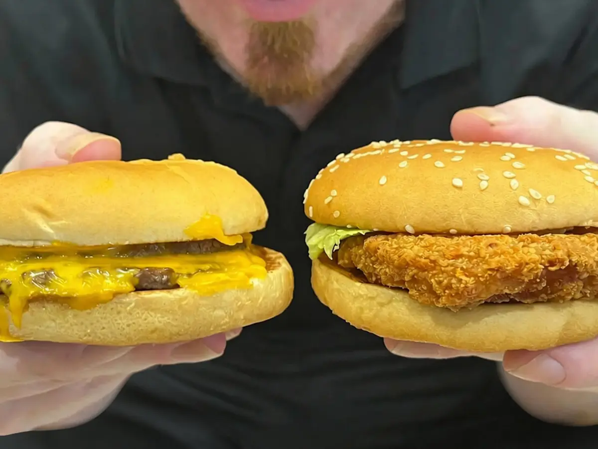 チキンサンドとチキンバーガーの違いの写真（撮影：grapeフード編集部）