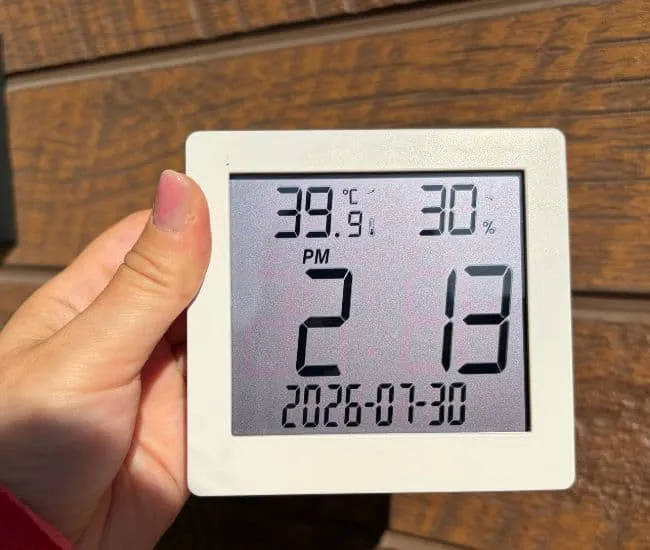 外気温の計測結果（撮影：grapeライフハック編集部）