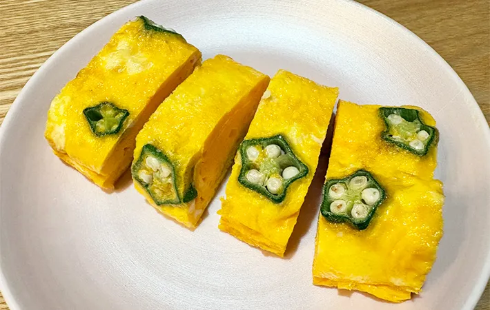 星柄がよく見える玉子焼きの画像（撮影：エニママ）