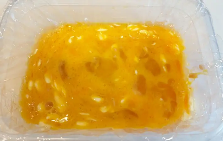 よく混ぜた卵液の画像（撮影：エニママ）